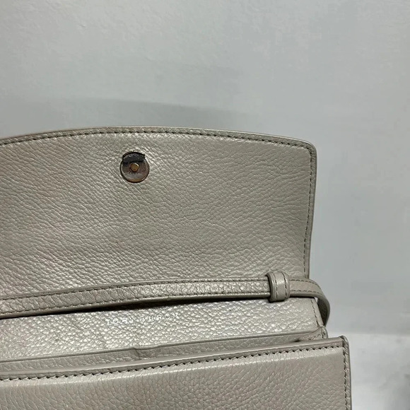 Tory Burch Robinson Concrete Leather Cross Body Wallet Convertible Clutch Purse - Picture 9 of 13